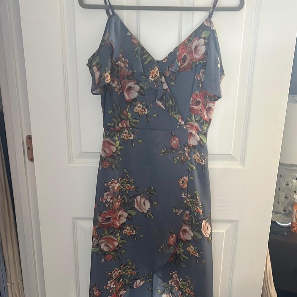 I.N. San Francisco Pink Ruffled Wrap Sundress